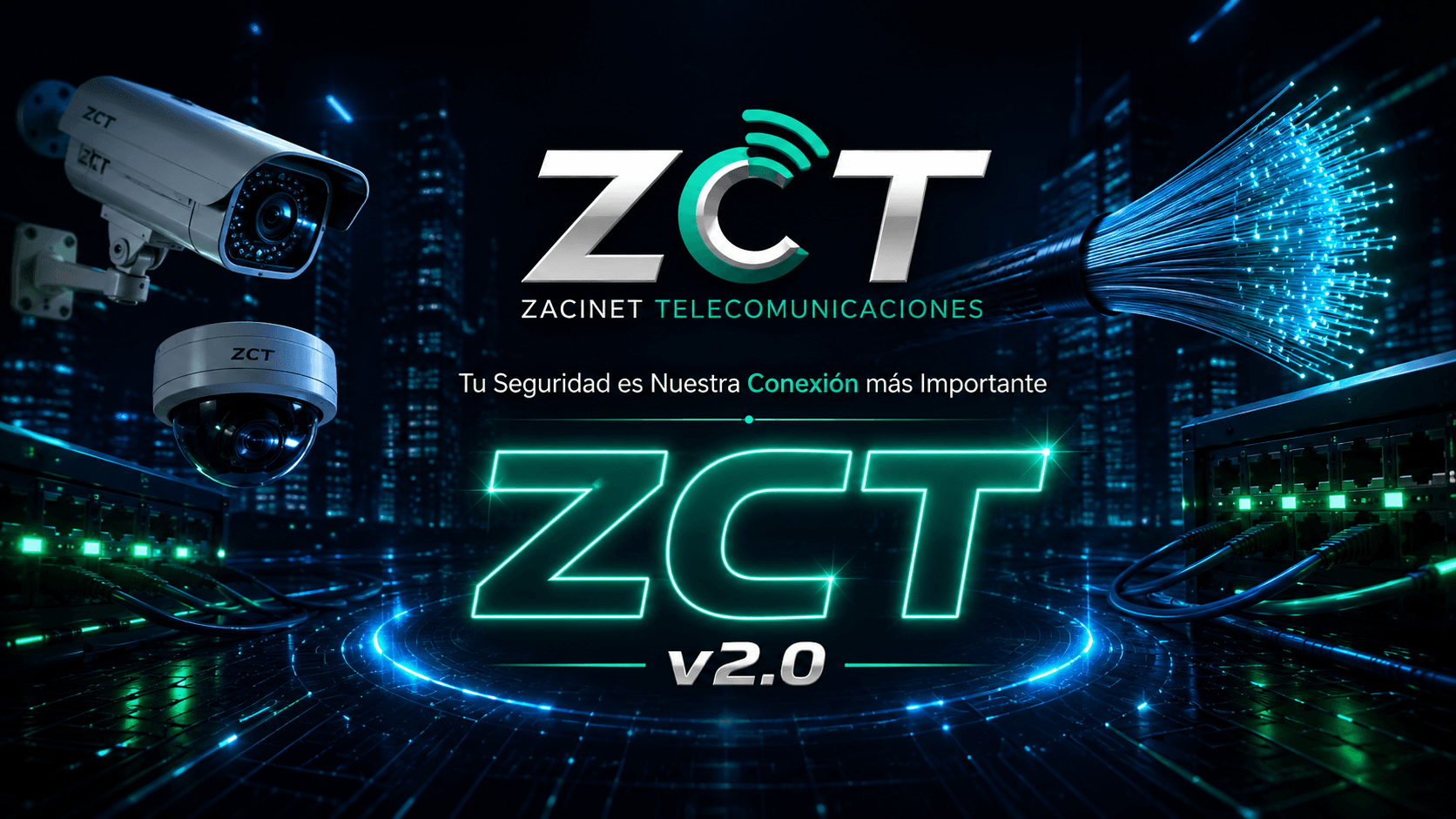 ZCT Telecomunicaciones, cámaras de seguridad, redes y fibra óptica